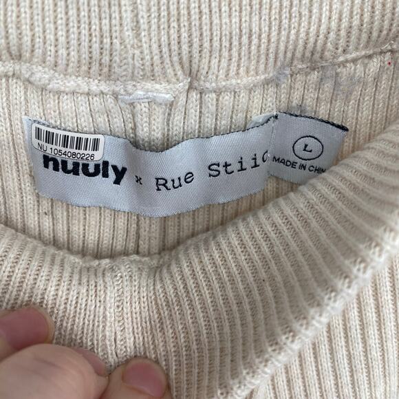 Nuuly x Rue Stiic Josie Knit Pants Women’s Large ComfyCore Neutral Minimalist - Picture 5 of 7